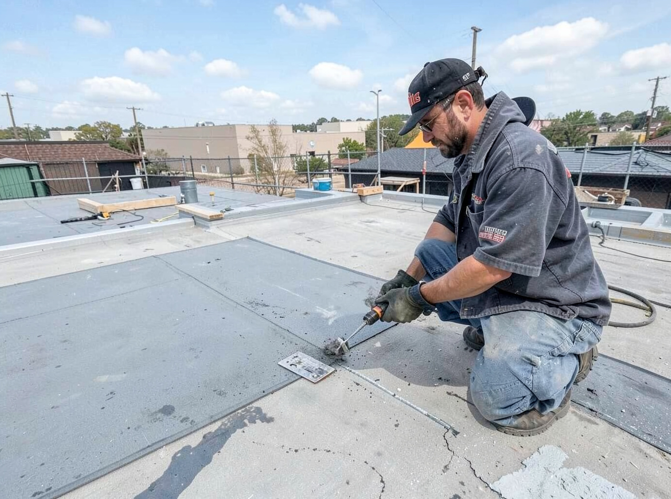 Commercial Flat Roof Repair in Tyler
